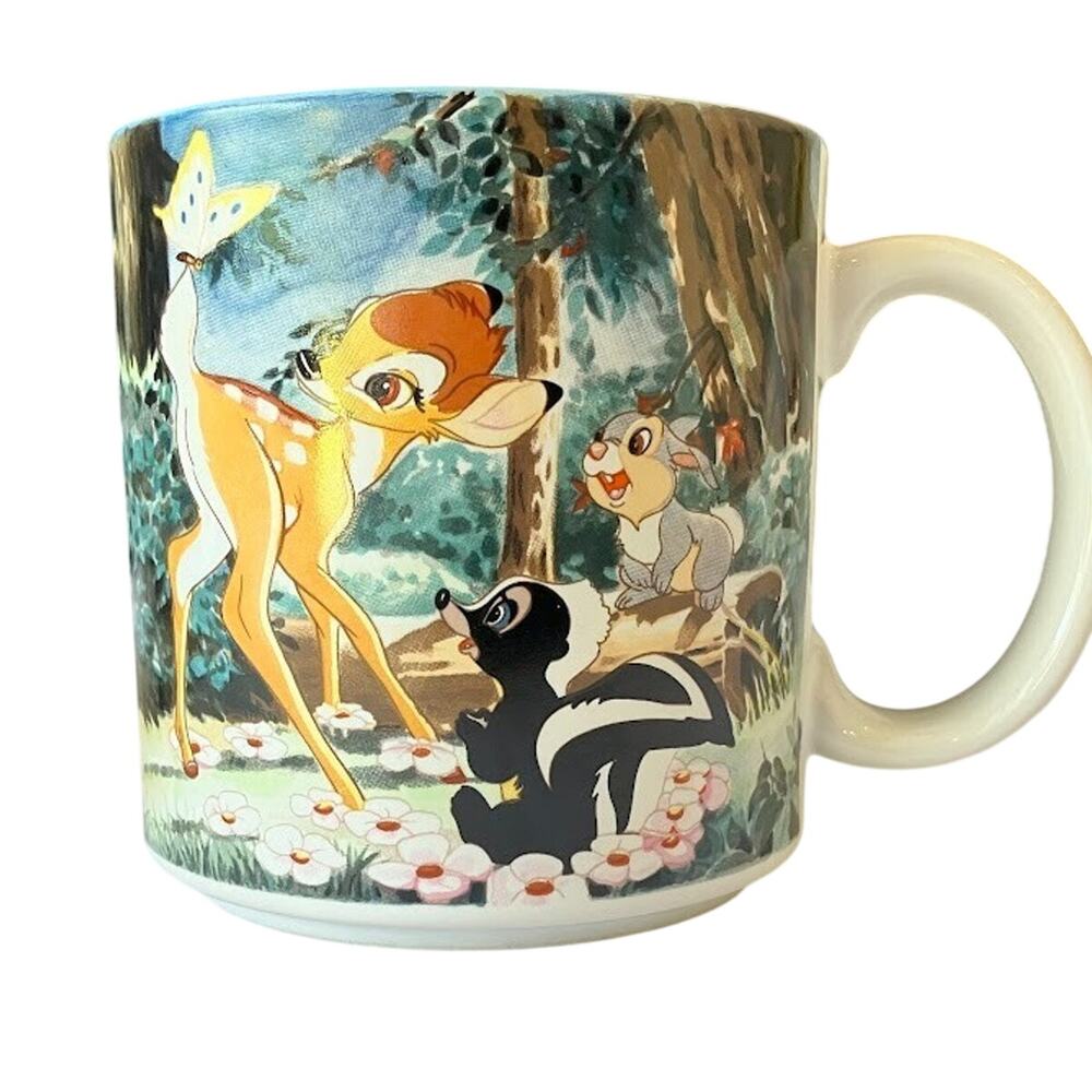 Vintage Bambi Thumper Coffee Mug Cup 12oz 1990s Walt Disney NEW In Box